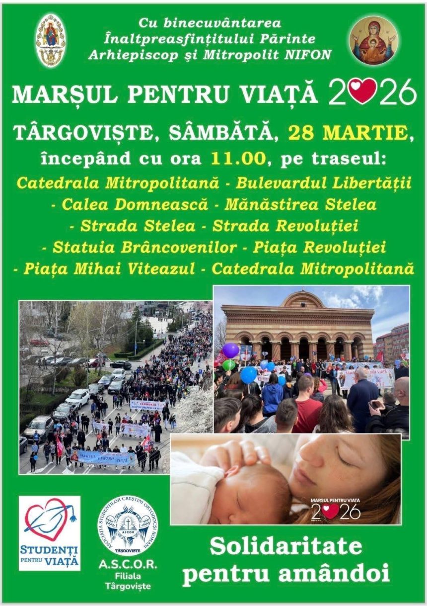 La Targoviste va avea loc cea de a XVI a editie a Marsului pentru Viata