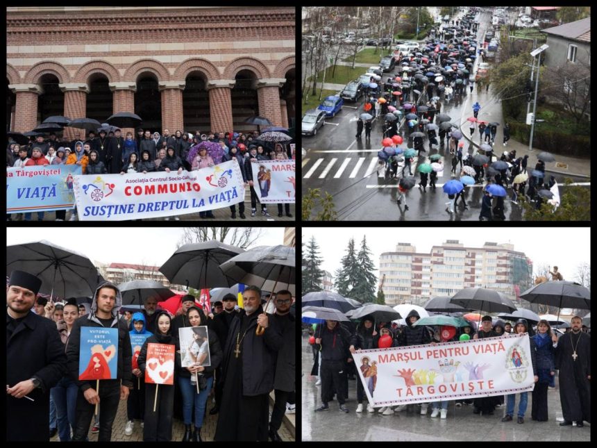aproximativ 1500 de tineri au participat la targoviste la cea de a xvi a editie a marsului pentru viata
