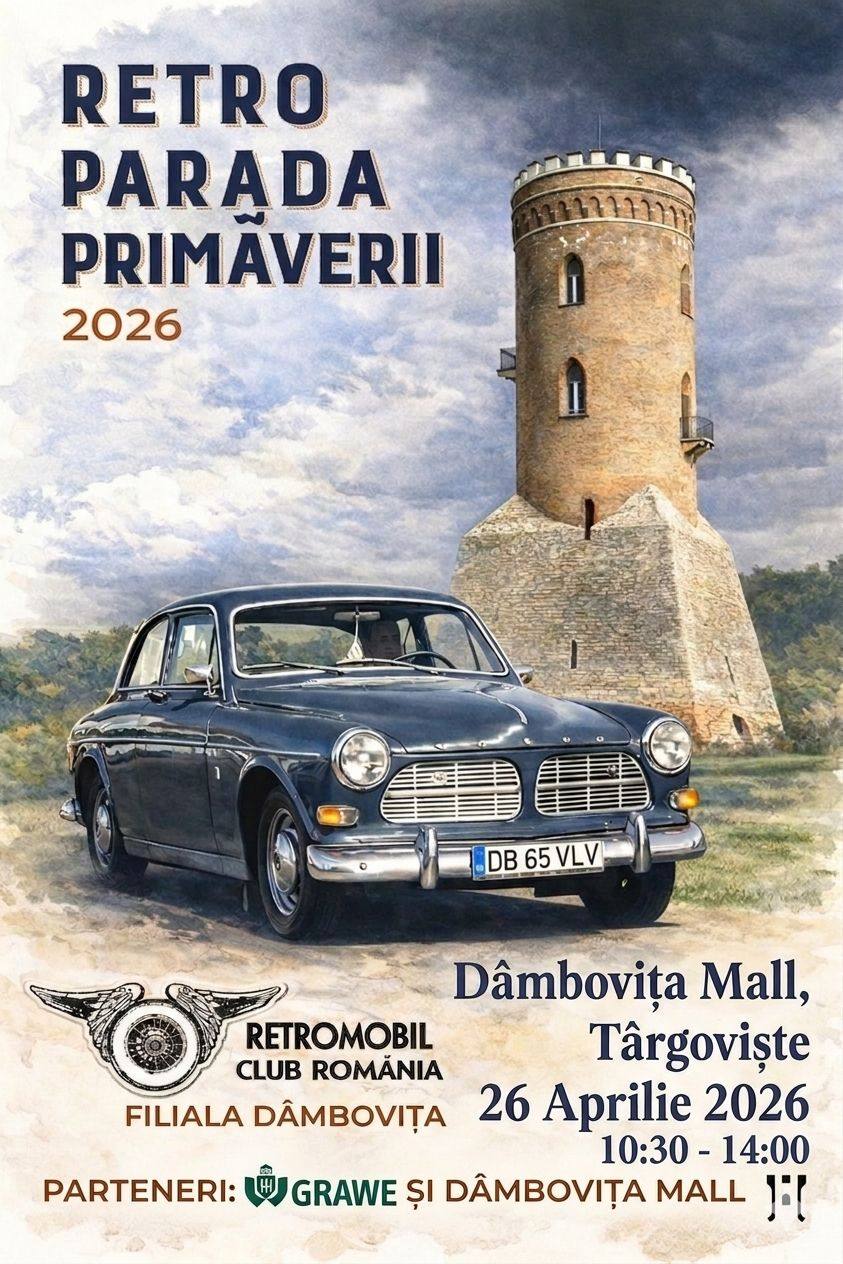 Calatorie in timp la Targoviste Retroparada Primaverii se intoarce in parcarea Dambovita Mall