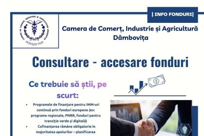 Camera de Comert Dambovita Finantarea devine un avantaj competitiv pentru IMM uri in anul 2026
