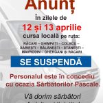 Cursa locala din Racari suspendata pe 12 si 13 aprilie