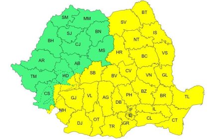 Dambovita sub Cod Galben de ploi pana sambata seara ANM prognozeaza cantitati mari de precipitatii