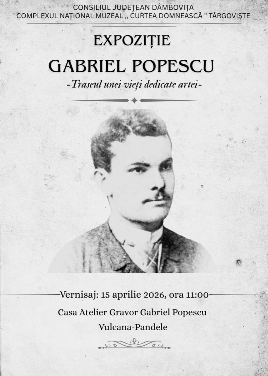 Gabriel Popescu parcursul unei vieti dedicate artei expozitie temporara organizata la Casa Atelier Gravor Gabriel Popescu
