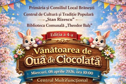 Vanatoare de oua de ciocolata miercuri la Branesti