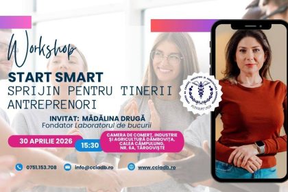 asistenta pentru tineri din partea camerie de comert dambovita workshop de antreprenoriat la targoviste