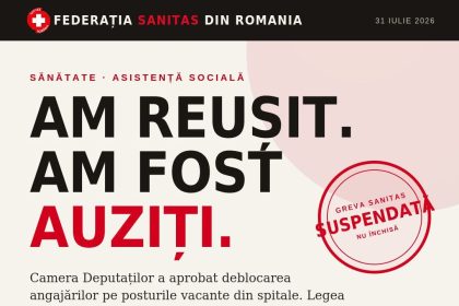 Programul reincepe sa functioneze normal in spitalele din Dambovita SANITAS suspenda greva generala