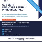 Ai o idee de investitie Camera de Comert Dambovita te invata cum sa obtii fonduri europene