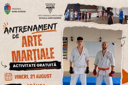 Antrenamente gratuite de arte martiale pentru copii in Gura Ocnitei Adanca si Sacueni