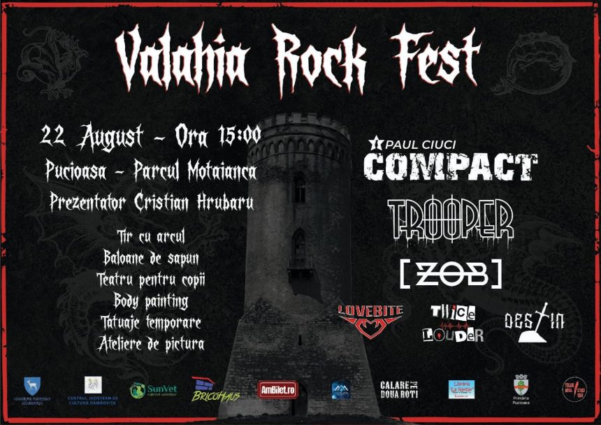 Astazi Pucioasa ridica sonoritatea Trooper ZOB si Compact se vor urca pe scena Valahia Rock Fest