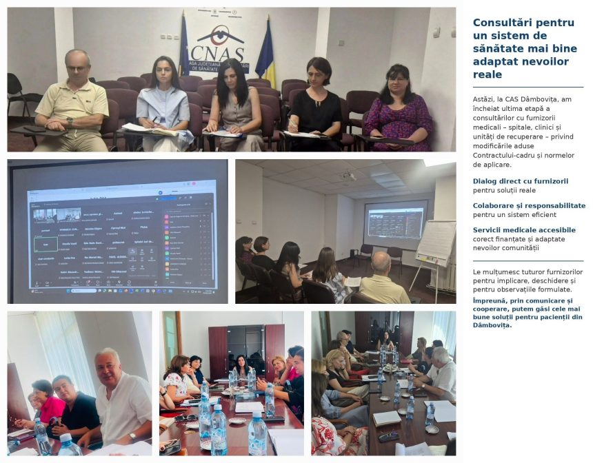 CAS Dambovita a finalizat discutiile cu furnizorii de servicii medicale referitoare la modificarile Contractului cadru