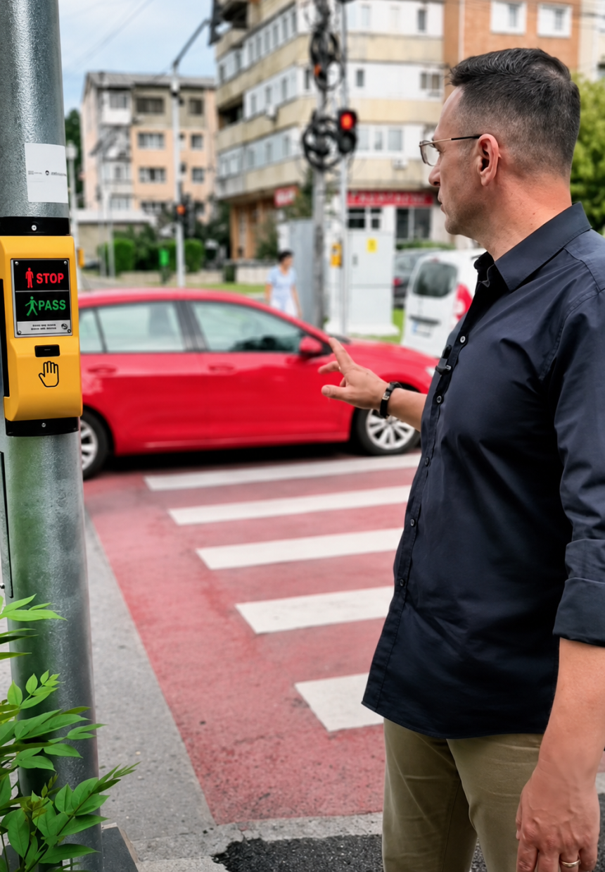Cristian Stan Trafic mai fluent si traversari mai sigure cu noile semafoare pentru pietoni Primarul Targovistiei Sistemul de semaforizare va fi ajustat o data cu inceperea noului an scolar