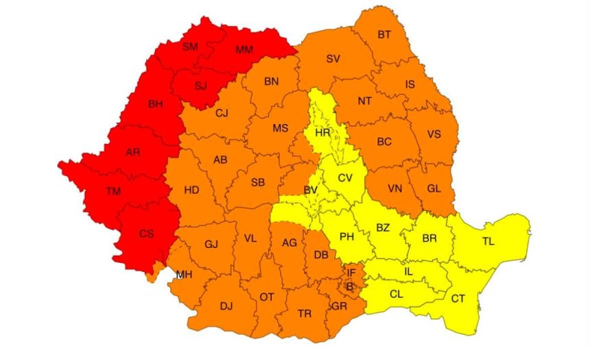 Dambovita se afla sub Cod portocaliu de canicula ANM preconizeaza temperaturi de pana la 38 de grade si nopti tropicale