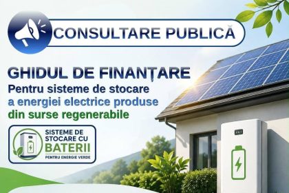 Florin Banica din Dambovita anunta lansarea consultarii publice pentru Ghidul de finantare dedicat sistemelor de stocare a energiei electrice pentru prosumatori