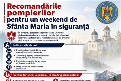 ISU Dambovita sfaturi pentru un weekend de Sfanta Maria in siguranta