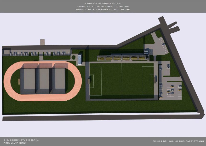 Incep lucrarile la noua baza sportiva din Colacu Investitia va include terenuri de sport loc de joaca si vestiare