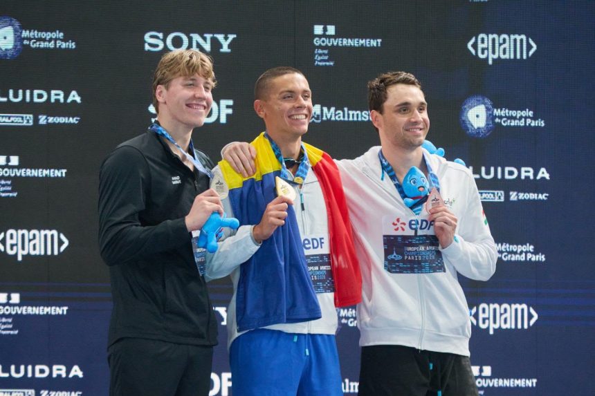 Inotatorul David Popovici din nou regele Europei Aur stralucitor la 100 m liber la Paris