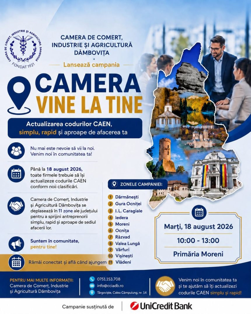 Intalnire cu antreprenorii din Moreni si zonele inconjuratoare organizata de Camera de Comert Dambovita