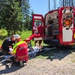 Interventia salvamontistilor din Dambovita in Cheile Zanoagei Victima a fost predata echipajelor medicale