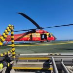 Interventie aeriana pentru salvarea unei persoane de pe o nava in Marea Neagra