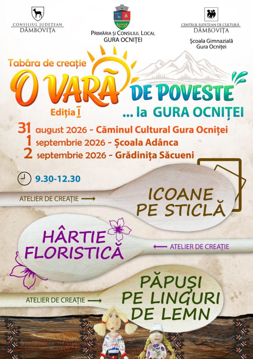 La Gura Ocnitei vacanta se incheie prin arata Prima editie a taberei de creator pentru copii
