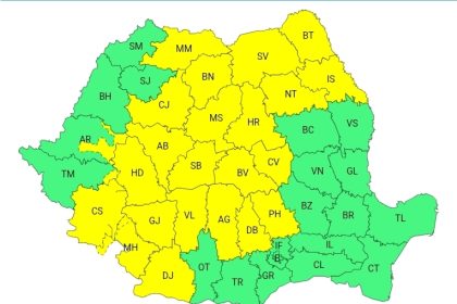METEO ALERTA GALBENA de instabilitate atmosferica si ploi torentiale semnificative in Dambovita