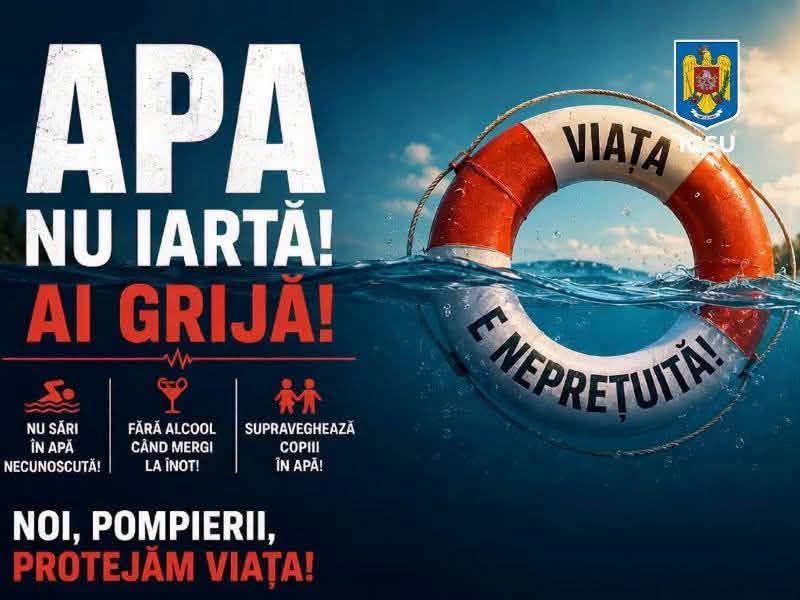 Racoarea poate ascunde riscuri Sfaturile pompierilor din Dambovita pentru zilele de canicula