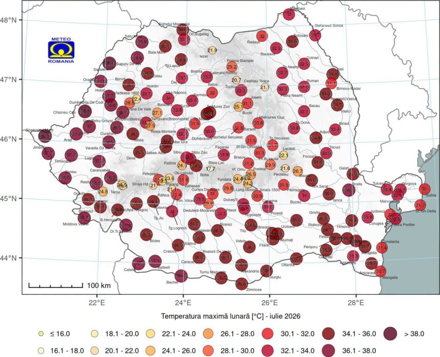 Recorduri meteorologice in iulie inghet pe Vrful Omu si temperaturi de peste 35 de grade in sudul trii