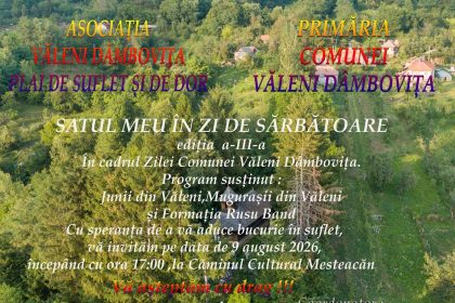 Satul meu in zi de sarbatoare deschide editia din 2026 a Zilei Comunei Valeni Dambovita