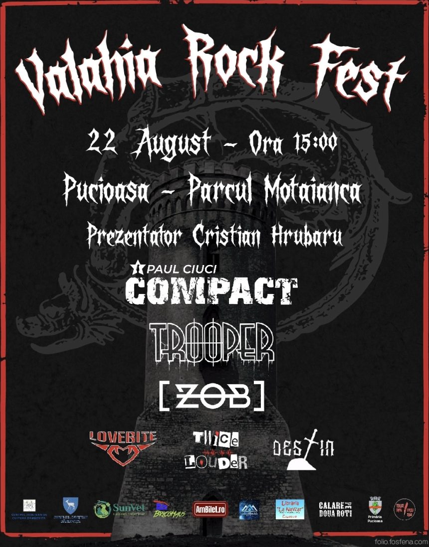 Trupe de renume din industria muzicala vor lua parte la Valahia Rock Fest de la Pucioasa