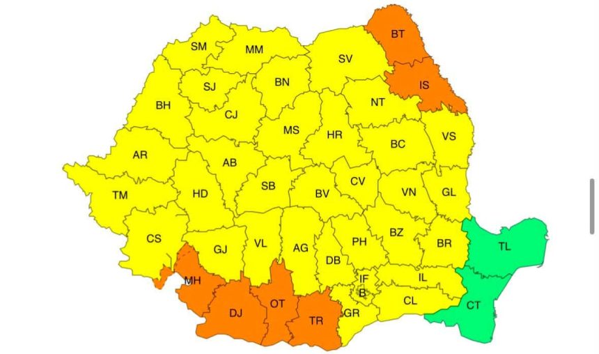 canicula persista si la sfarsitul saptamanii in judetul dambovita a fost prelungita informarea meteo iar maine judetul va fi sub cod galben