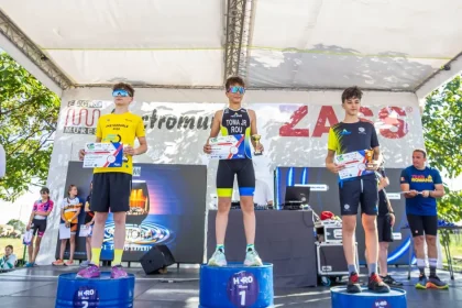 Andrei Dobre, vicecampion național la triatlon cu CSM Târgoviște