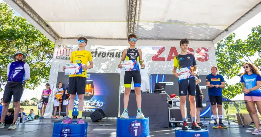 Andrei Dobre, vicecampion național la triatlon cu CSM Târgoviște