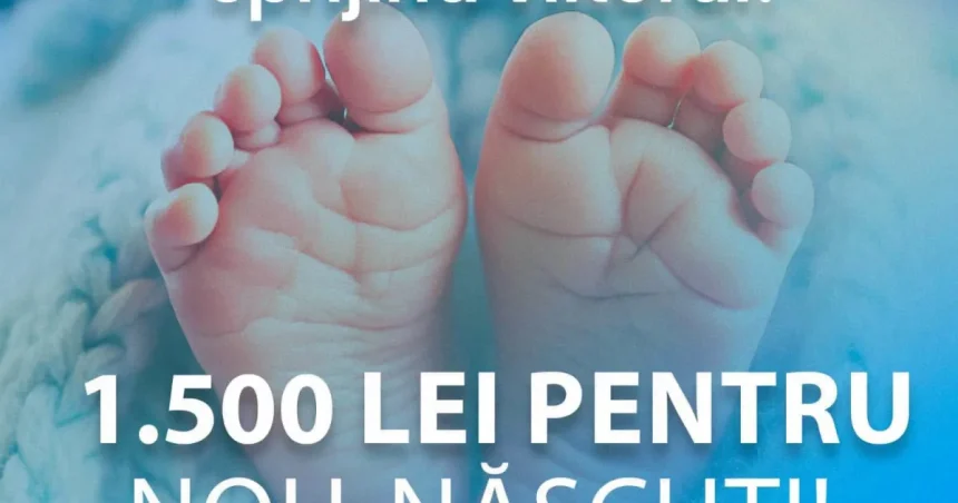 Aninoasa: 1.500 de lei pentru fiecare nou-născut