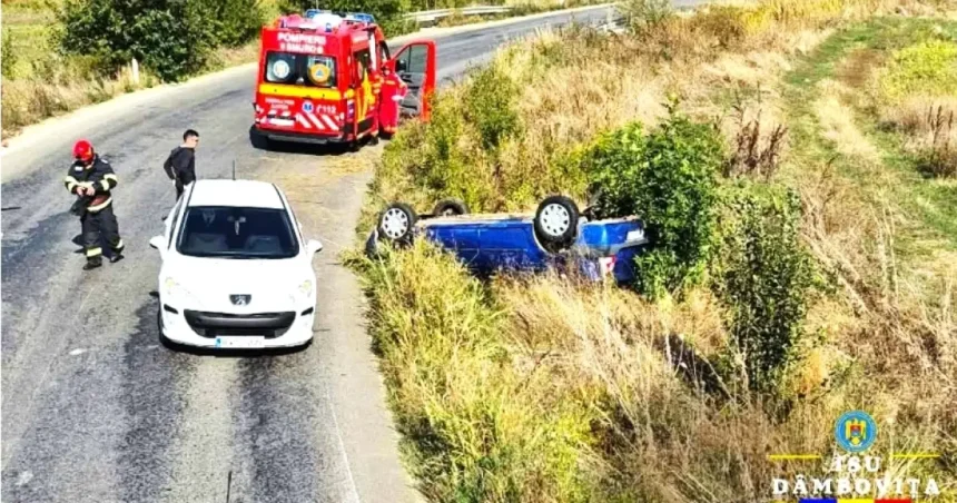 Bărbat rănit într-un accident rutier produs în comuna Petrești