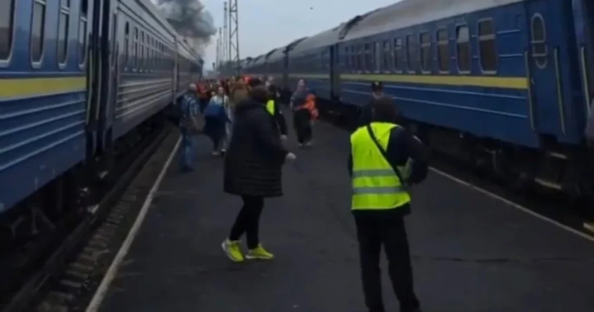 Dronă rusească lovește un tren Kiev-Varșovia aproape de granița cu Polonia