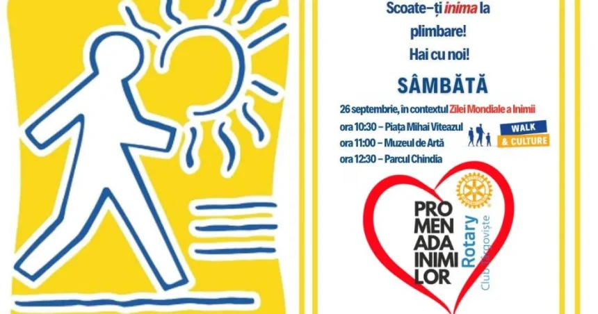 Promenada Inimilor revine la Târgoviște, cu plimbare prin oraș și popas la Muzeul de Artă