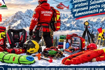 Sprijinul pentru Salvamont devine echipamente vitale pe munte
