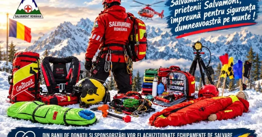 Sprijinul pentru Salvamont devine echipamente vitale pe munte